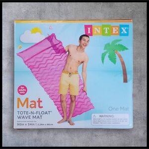 NEW Intex Tote N Float Inflatable Wave Mat Swimming Pool Beach Lounger Pink NIB
